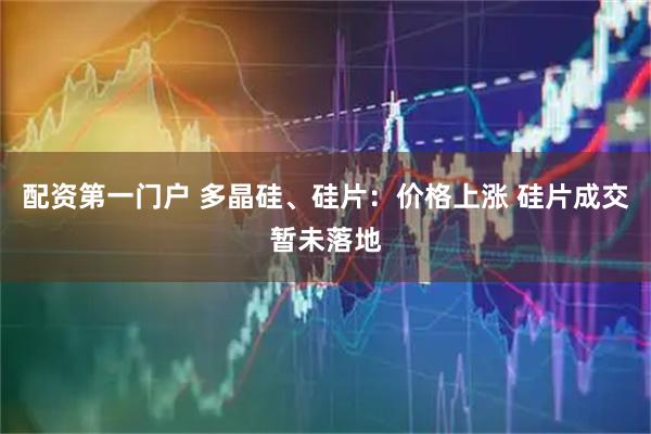 配资第一门户 多晶硅、硅片：价格上涨 硅片成交暂未落地